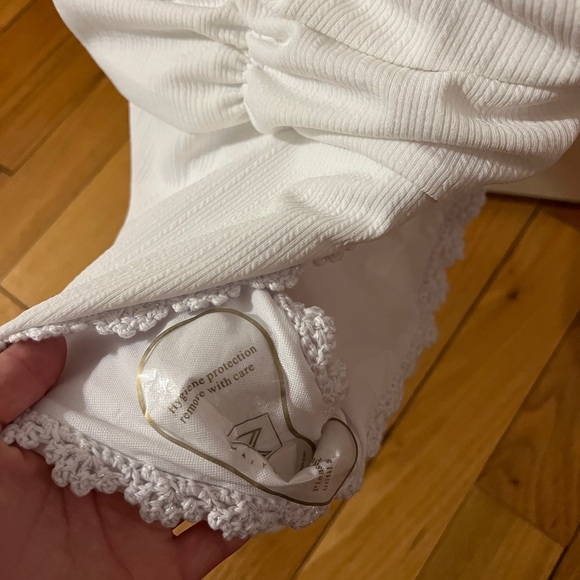 Beautiful “Capri” white swimsuit - handmade in London. NEVER WORN. NEW WITH TAGS - Picture 6 of 8